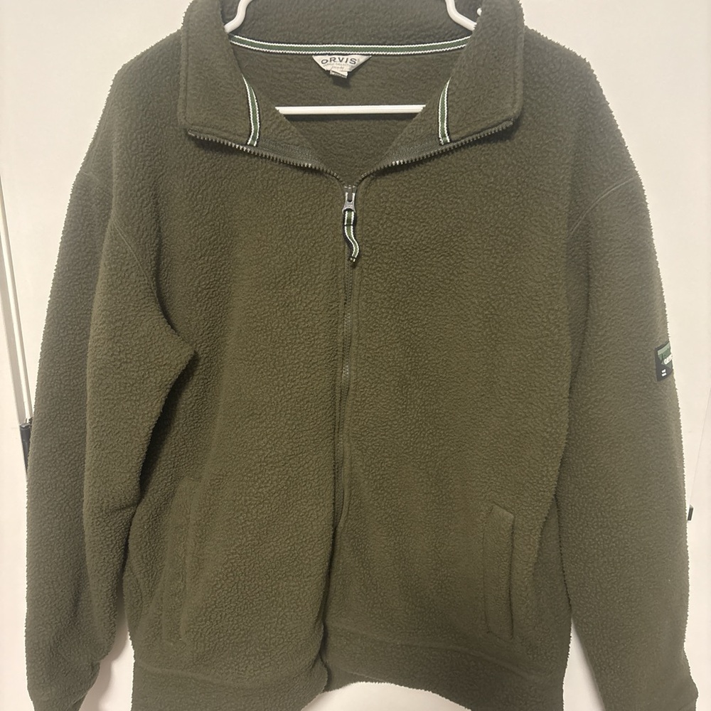 Orvis Gorpcore‎ Olive Fleece CabinCore Jacket